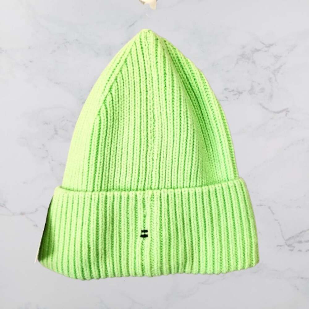 Athleta On Track Beanie Wool Blend One Size Green